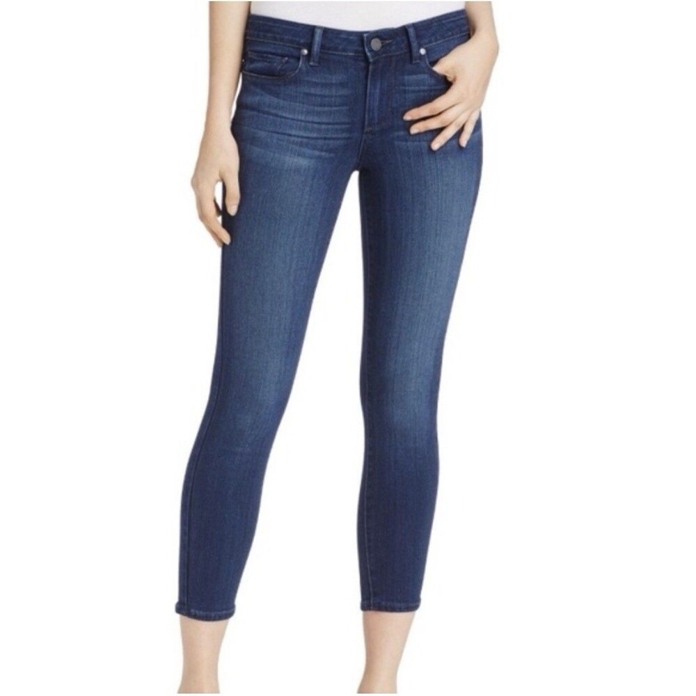 PAIGE Women's Verdugo Crop Jeans Size 26 Blue Denim Skinny Casual Made USA